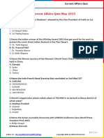 Current Affairs May Quiz 2015 PDF