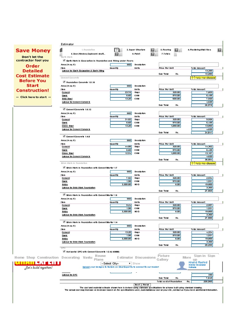 Estimator for Building _ Building Cost Calculator _ Building