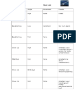 Tishani de Silva Shot List