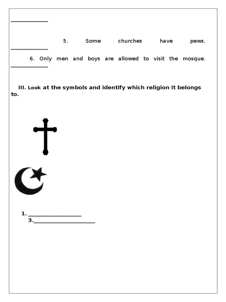 Religious Symbols & Worship Guide | PDF