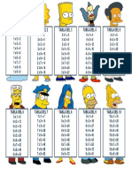 Tabla de Los Simpsons