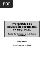 Profesorado en Historia - Mza 2012