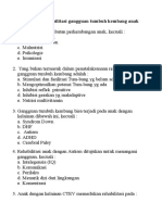 Soal-soal rehabilitasi gangguan tumbuh kembang anak