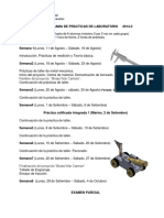 Cronograma de Prácticas de Laboratorio Máquinas 2014-2