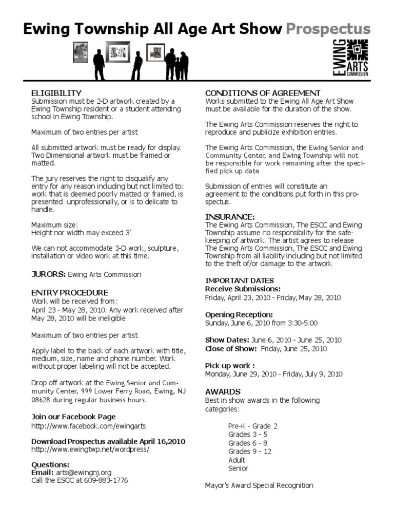 Ewing Township Art Show Entry (2010-04-15) | PDF | Government | Business