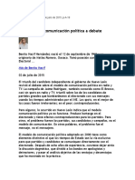 Nacif Benito, Modelo de Comunicación Política a Debate, 2 Julio 2015