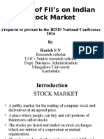 Harish S N - Impact of FIIs On Indian Stock Market