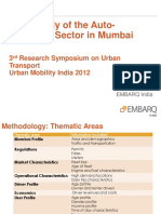 Case Study of The Auto-Rickshaw Sector in Mumbai: 3 Research Symposium On Urban Transport Urban Mobility India 2012