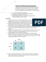 Crosswords - Customer Relationship Management: Questions