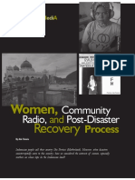 Women, Community Radio, and Post-Disaster Recovery Process