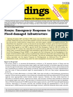 Findings: Kenya: Emergency Response To Rebuilding Flood - Damaged Infrastructure