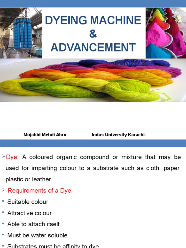 Yarn Dyeing Techniques Overview | PDF | Dyeing | Yarn
