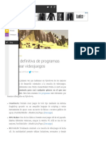 La Lista Definitiva de Programas para Crear Videojuegos