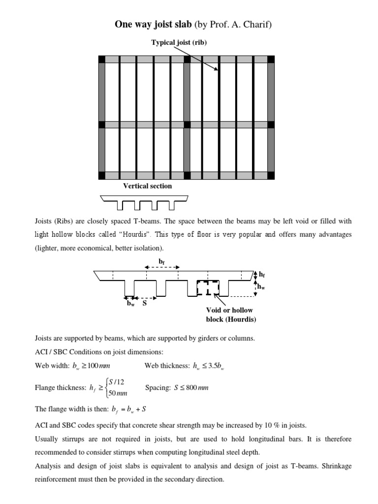 Joist Slab Design | PDF | Beam (Structure) | Building Materials