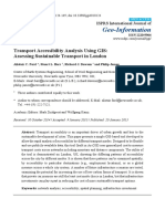 Transport Accessibility Analysis Using GIS Assessin Sustainable Transport in London