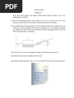 Assignment Hydrostatic Pressure