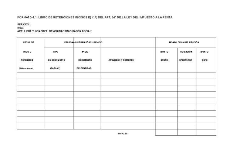 Libro de Retenciones | PDF