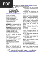 207 Questões de Raciocínio Lógico Prof.- Joselias Joselias@Uol.com.Br - Http---professorjoselias.blogspot.com
