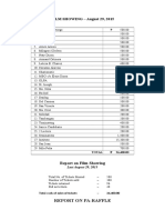 FILM SHOWING - August 29, 2015: Report On Pa-Raffle