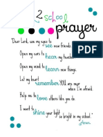 Back 2 School Prayer