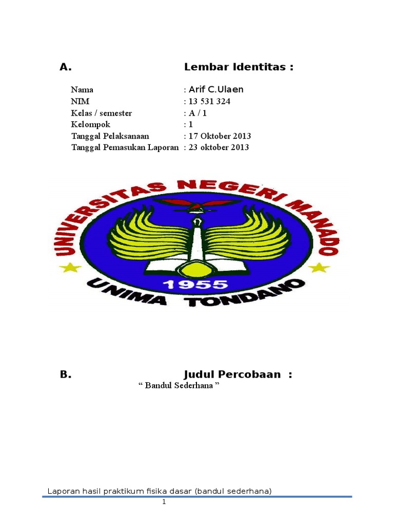 Laporan Bandul Sederhana | PDF