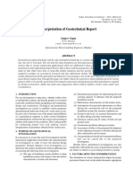 Interpretation of Geotechnical Report
