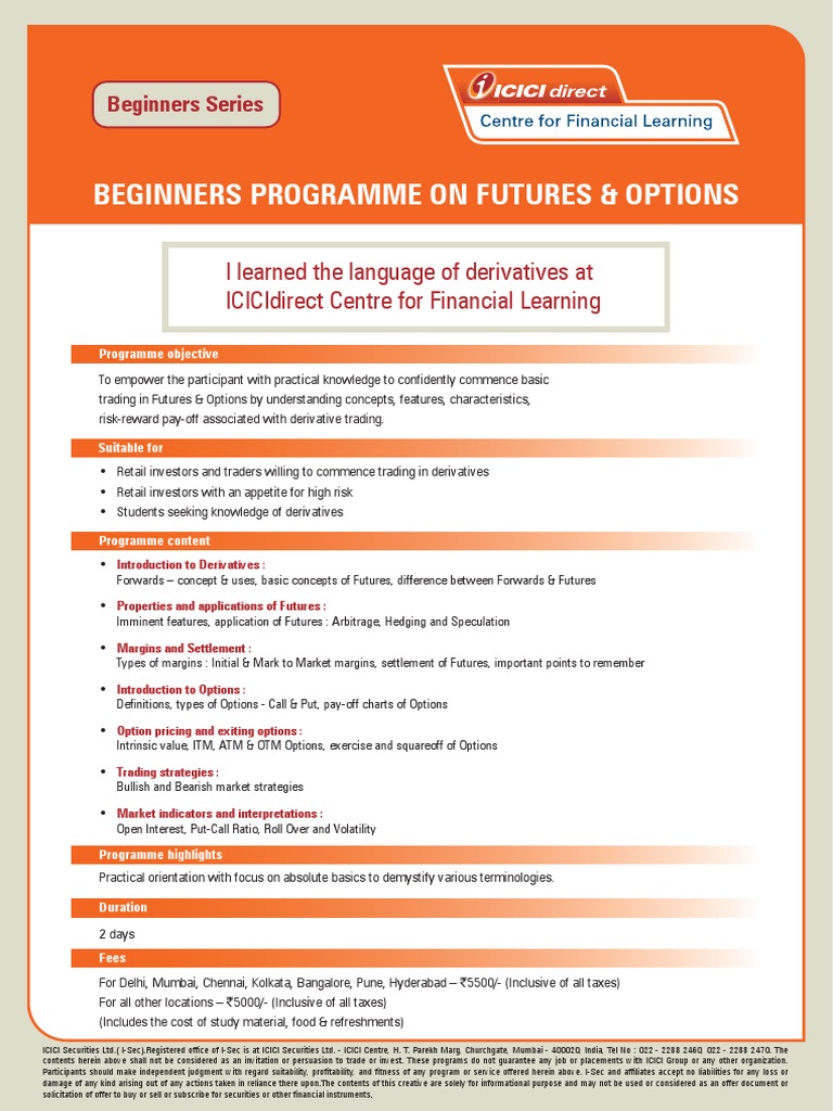 Futures & Options Basics for Beginners | PDF