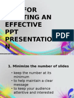 Tips For Creating An Effective PPT Presentatio N