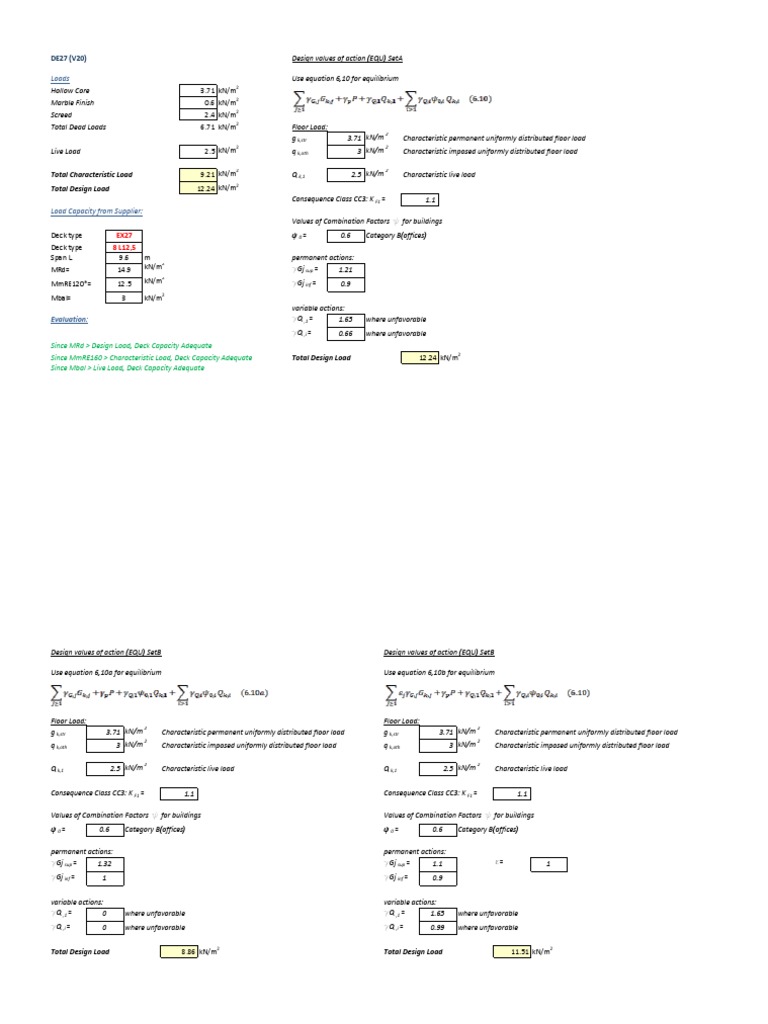 Design Load Calculations for Building | PDF | Teaching Methods ...
