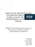 Manual de Identificacion de Especies Peruanas de Flora y Fauna Silvestre Susceptibles Al Comercio Ilegal Modulo III