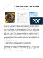 EE 5332: Power Systems Dynamics and Stability Course