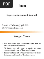 Exploring Java - Lang & Java - Util: Accent e Technology Pvt. LTD