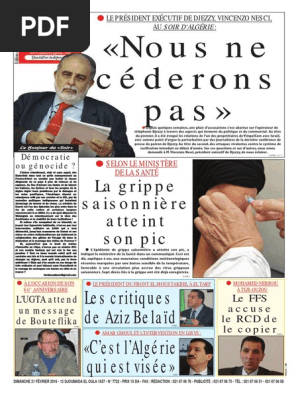 Pdf Grippe Algerie