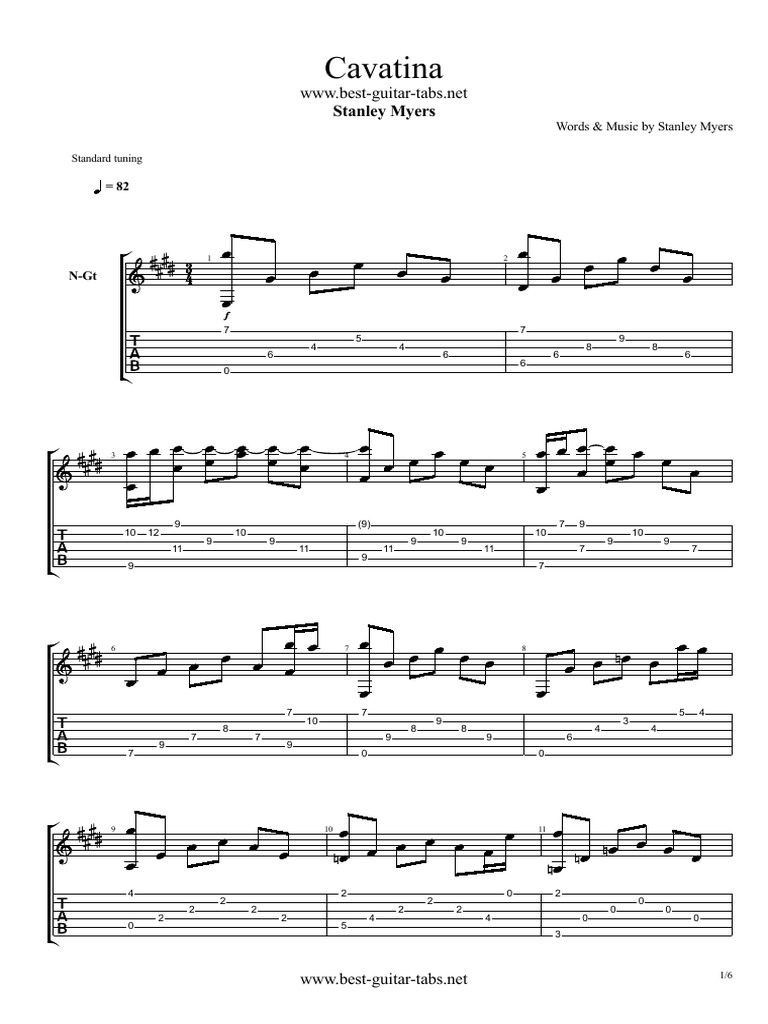 cavatina-guitar-tab-and-sheet-music-pdf