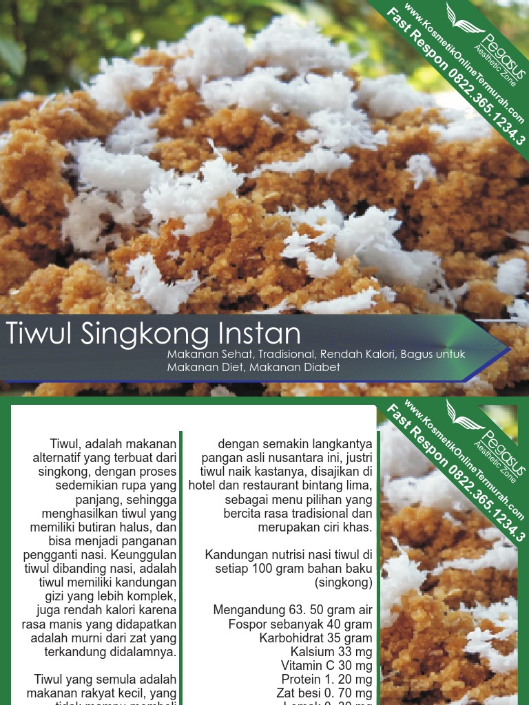 Jual Tiwul Online Kalori Makanan Untuk Diet Kliping Makanan Sehat 0822 365 1234 3
