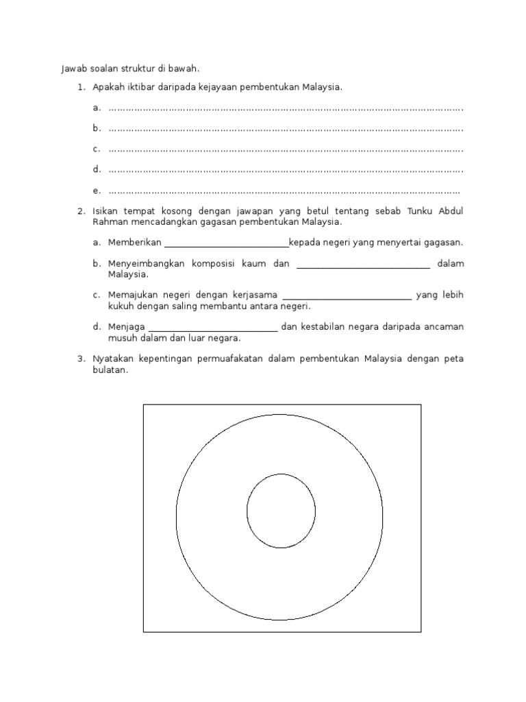 Soalan Struktur Ujian Sejarah Tahun 6 Pdf