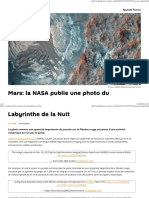 Mars - La NASA Publie Une Photo Du Labyrinthe de La Nuit