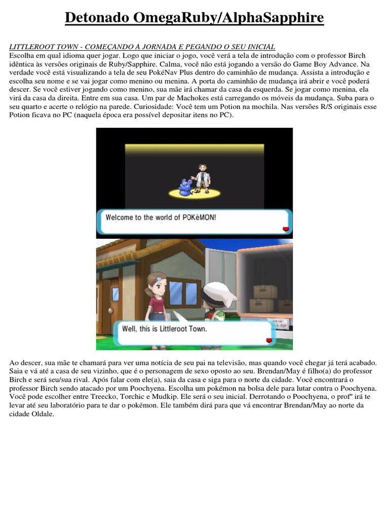Pokemon Alpha Sapphire - Detonado, PDF
