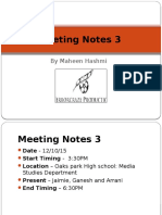 Meeting Notes 3