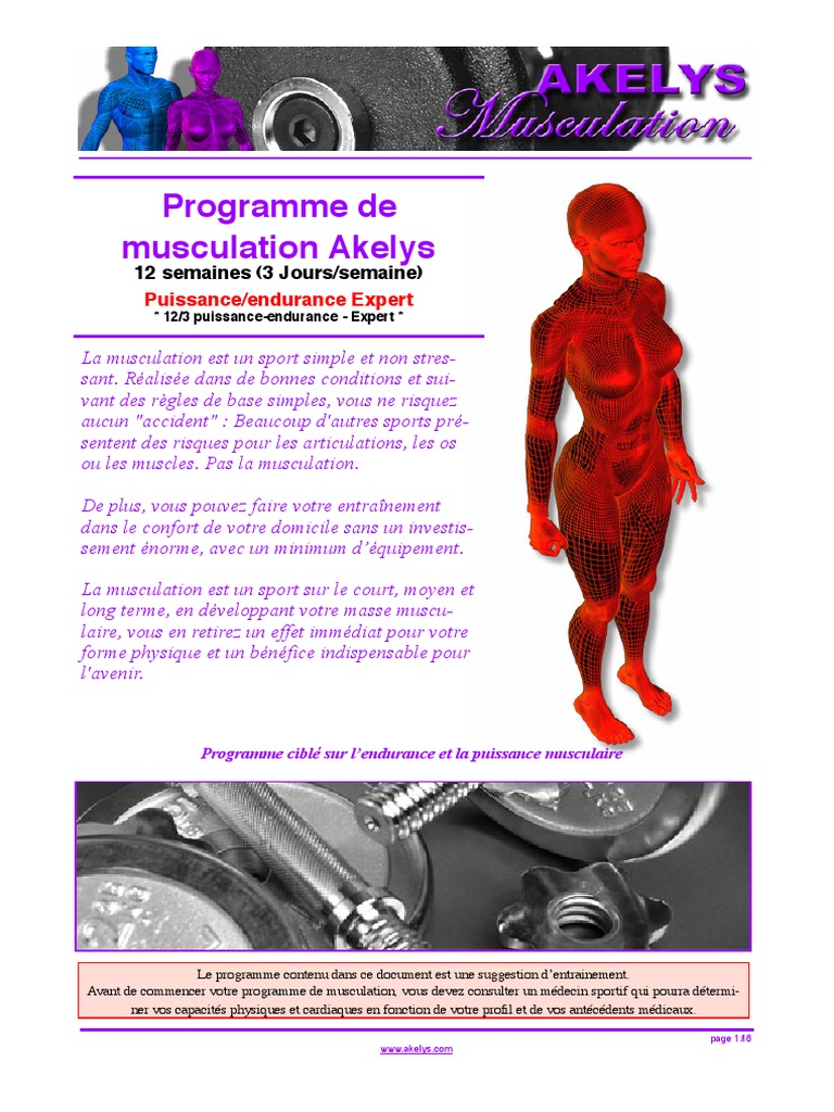 programme de musculation akelys