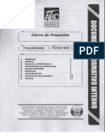 Procedimiento Para Cierre de Proyectos