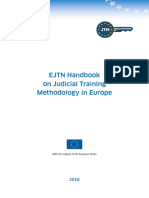 EJTN Handbook On Judicial Training Methodology in Europe