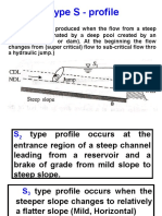 Type S - Profile for water surface profiles