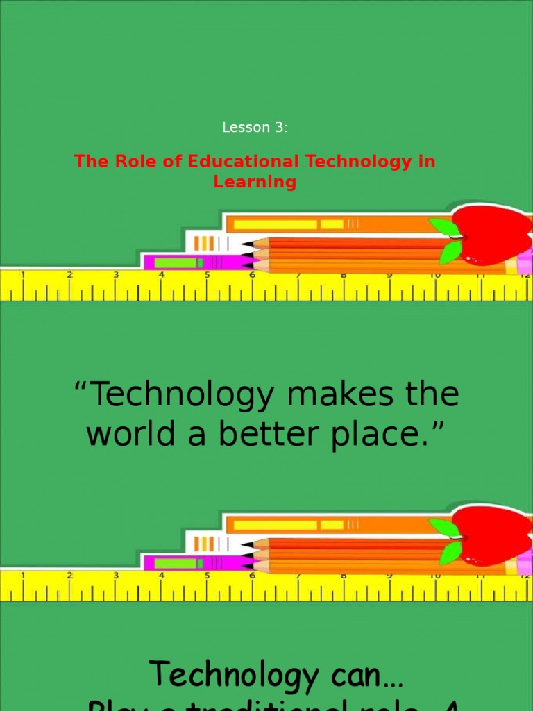 The Role of Technology in Learning | PDF