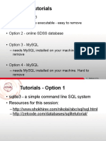 SQL Tutorials: - Option 1 - Sqlite3