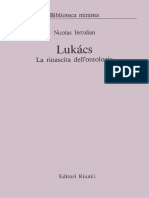 Tertulian Lukacs La Rinascita Dell Ontologia