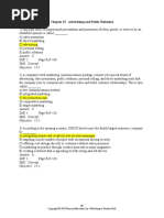 Kotler Chapter 15 MCQ