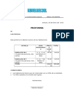 Proforma Hotel Del Sol