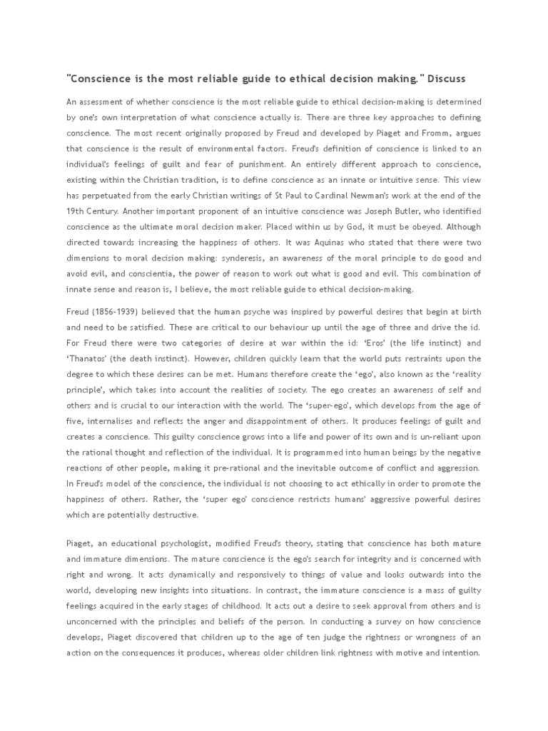 conscience essay