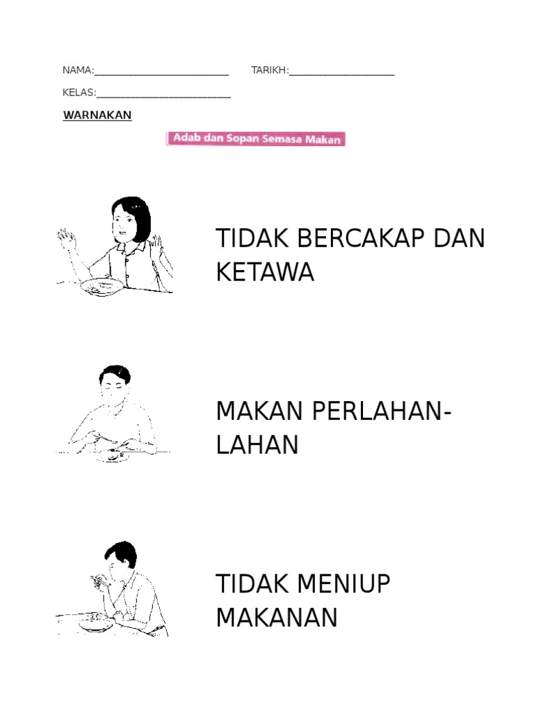 Adab Semasa Makan Pdf